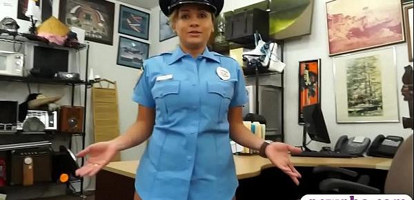 Busty Babe Nailed In the Pawnshop for Cash